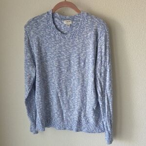 J. Crew Heathered Blue Crewneck Sweater Sz M Casual Everyday Wear Minimalist